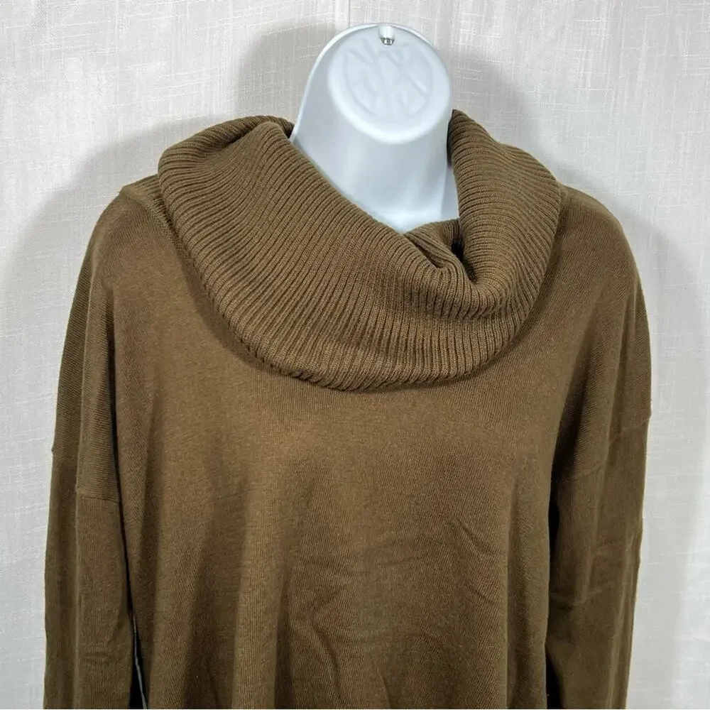 Michael Kors Fringed Cowl Neck Soft Sweater Size Small